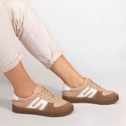 Tênis Zatta Casual Cadarço Fiorella Palha