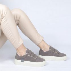 Tênis Zatta Feminino  Flatform Mary  Cinza