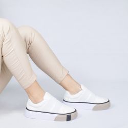 Tênis Zatta Casual  com Elásticos e Solado Alto Luciana Branco