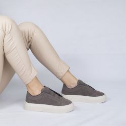 Tênis Zatta Casual Ajuste Elástico Gaby Cinza