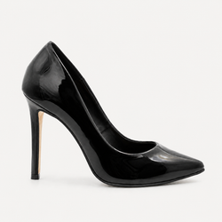 Scarpin Zatta Salto Alto Bico Fino Suzy Verniz Preto
