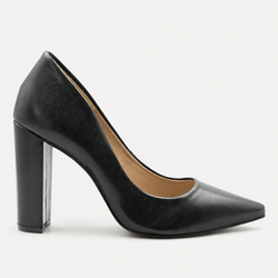 Scarpin Zatta Zatta Salto Grosso Jaine Preto 