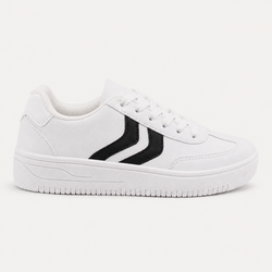 Tênis Zatta Casual  Listras Laterias Kalime Branco