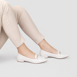 Mocassim Zatta Bico Fino Mayara Off White