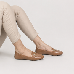 Mocassim Zatta Corrente Flat  Monique Caramelo