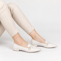 Mocassim Zatta Laço Márcia Off White