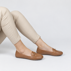 Mocassim Zatta Corrente Flat  Micaela Caramelo