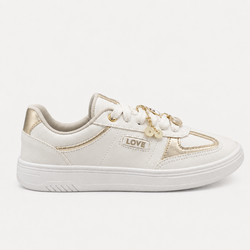 Tênis Zatta Casual Pingente Antonela Dourado
