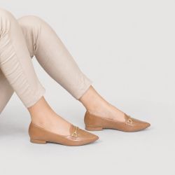 Mocassim Zatta Bico Fino Mayara Caramelo