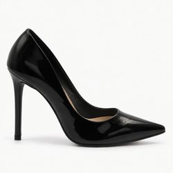 Scarpin Zatta Salto Alto Bico Fino Suzy Verniz Preto