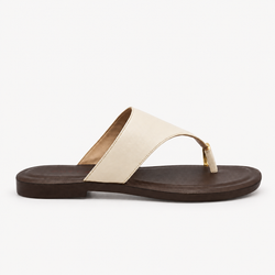 Rasteira de Dedo Metal Zatta  Alaide Off White