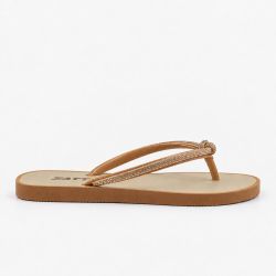 Chinelo Zatta de Dedo Nó Strass Polly Caramelo