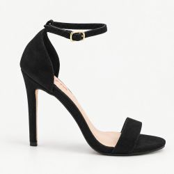 Sandália Zatta Salto Fino Maya Preto Nobuck