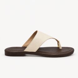 Rasteira de Dedo Metal Zatta  Alaide Off White