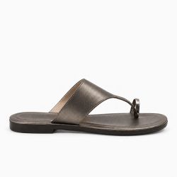 Rasteira de Dedo Metal Zatta Alaide Chumbo