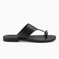 Rasteira de Dedo Metal Zatta Alaide Preto