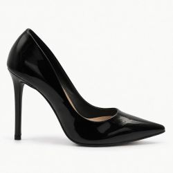 Scarpin Zatta Salto Alto Bico Fino Suzy Verniz Preto