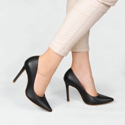 Scarpin Salto Alto Bico Fino Suzy Napa  Preto