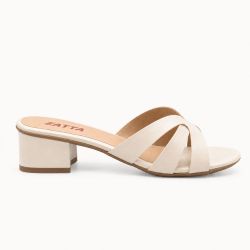 Tamanco Zatta Casual Salto Bloco Thaís Off White