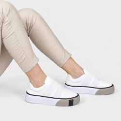 Tênis Zatta Casual  com Elásticos e Solado Alto Luciana Branco
