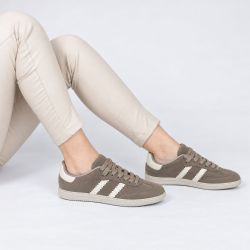 Tênis Zatta  Casual Duas Listras Andressa Cinza