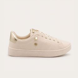 Tênis Zatta Casual Brilho Carlota Creme