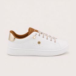 Tênis Zatta Casual Brilho Carlota Caramelo