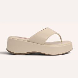 Tamanco Zatta De Dedo  Flatform Luma Amendoa