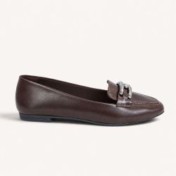 Mocassim Zatta Detalhe de Fivela Sirley Cafe