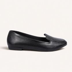Mocassim Zatta Liso Bico Quadrado Silvana Preto