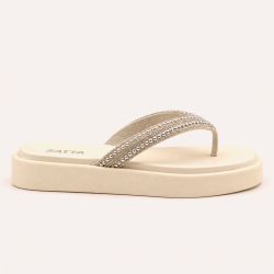 Tamanco Zatta Flatform de Dedo Felicia Off White