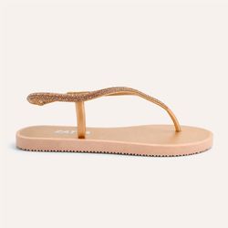 Chinelo Zatta com Strass e Tira Traseira Alana Cobre