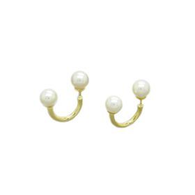 Imagem do produto Brinco Ear Jacket com Pérolas Folheado a Ouro 18k