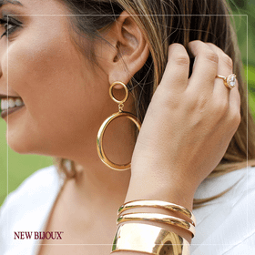Imagem do produto Pulseira Algema Super Larga Folheada a Ouro 18k
