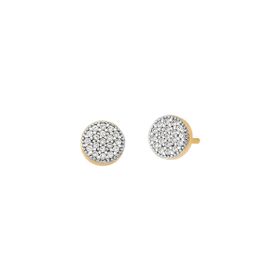 Imagem do produto Brinco pavê redondo pequeno cravejado Folheado a Ouro 18k