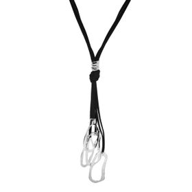 Imagem do produto Colar Petricor Gravatinha com Pendentes Vazados Prateado