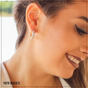 Imagem do produto Brinco Argola Cravejado Crépuscule Folheado a Ouro 18k