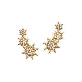 Imagem do produto Brinco Ear Cuff Constelation Cravejado De Zircônias Folheado a Ouro 18k