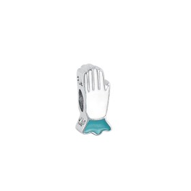 Imagem do produto Berloque Fé com Resina Azul Prata 925 Coleção Frida Kahlo