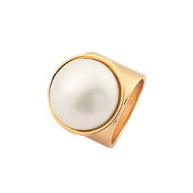 Imagem do produto Anel Kindness Pérola Natural Folheado a Ouro 18k