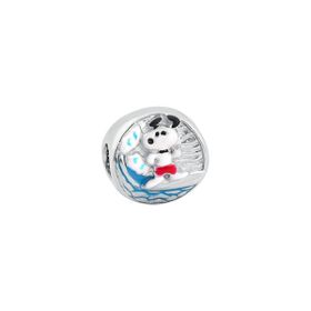 Imagem do produto Berloque Snoopy Surfando Resinado Prata 925 Coleção Snoopy