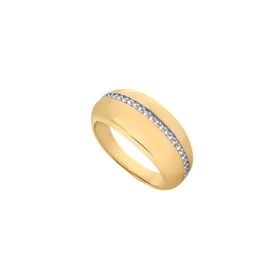 Imagem do produto Anel Stelle Com Listra de Zircônias Folheado a Ouro 18k