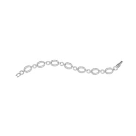 Imagem do produto Pulseira Brillantring com Elos e Mini Elos Cravejados Prata 925