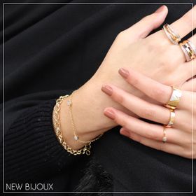 Imagem do produto Pulseira Stelle com Círculos Cravejados de Zircônias Folheada a Ouro 18K