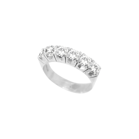 Imagem do produto Anel Brillantring com 6 Zircônias Prata 925 Folheado a Ródio