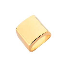 Imagem do produto Anel Pure Quadrado Liso para Dedo Mínimo Folheado a Ouro 18k