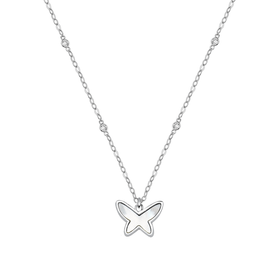 Imagem do produto Colar Borboleta de Madrepérola com Pontos de Luz Prata 925 Folheado a Ródio