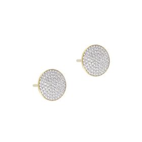 Imagem do produto Brinco pequeno pizza de zircônias folheado a ouro 18K