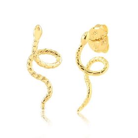 Imagem do produto Brinco Cobra Espiral Detalhado Folheado a Ouro 18k