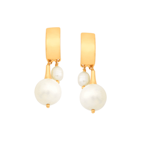 Imagem do produto Brinco com Pérolas Barrocas Folheado a Ouro 18k